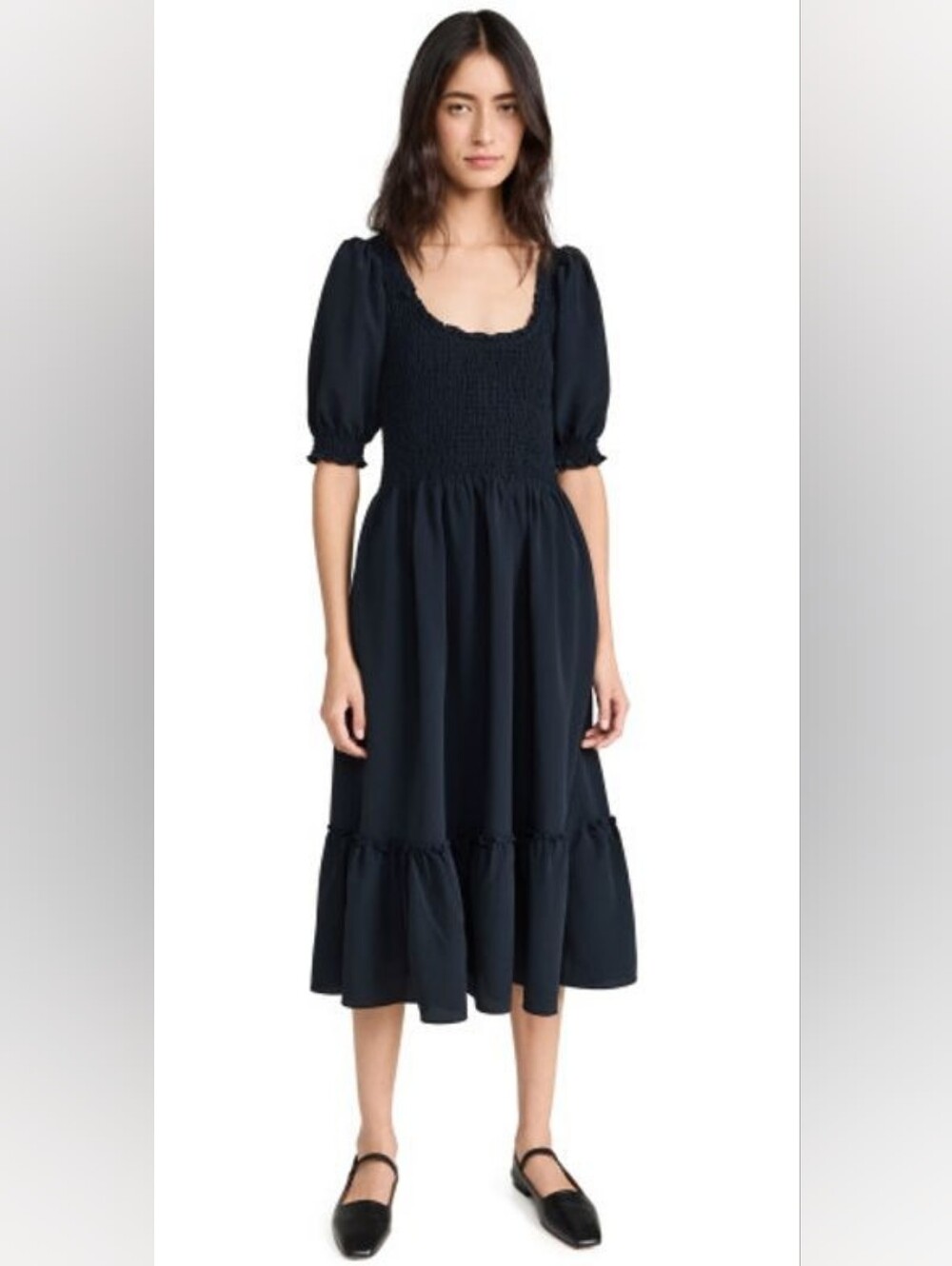 NWT Hill House Black Crepe The Louisa Nap Dress Size XXL